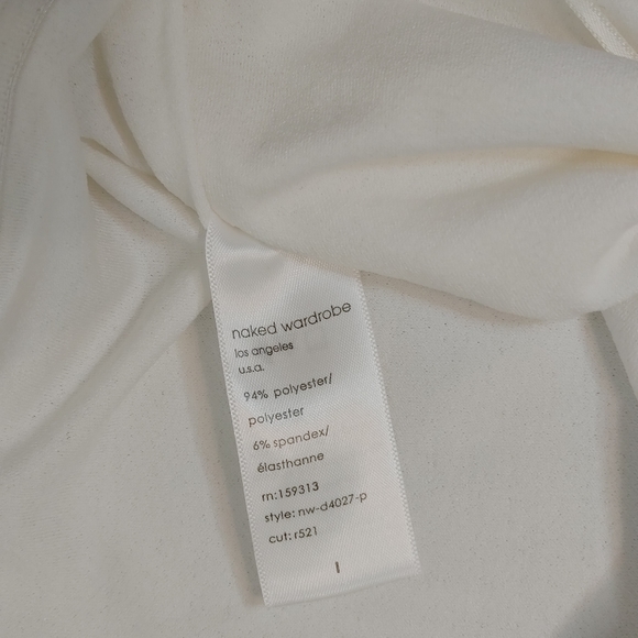 NAKED WARDROBE: THE NW TUBE DRESS, WHITE L - Picture 14 of 16